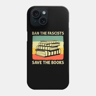 Ban The Fascists Save The Books Retro Phone Case