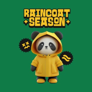 Cute panda in raincoat T-Shirt