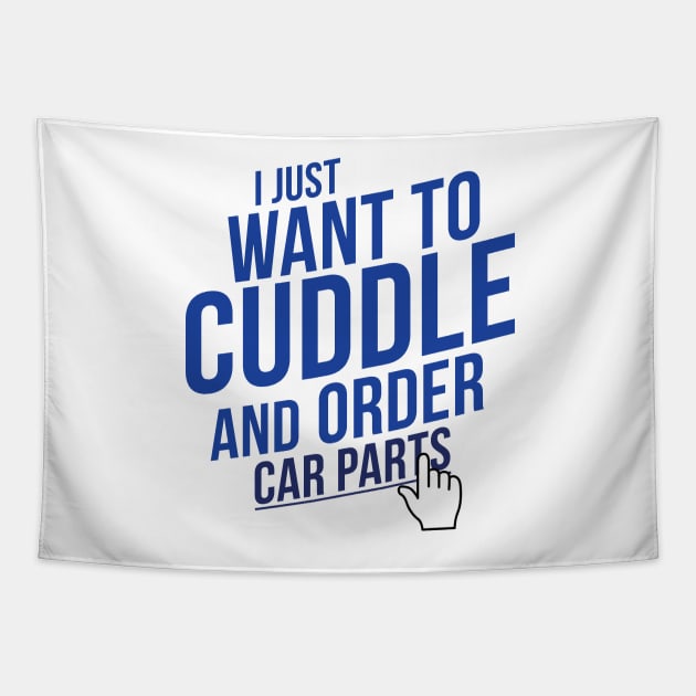 Cuddle and order car parts Tapestry by hoddynoddy