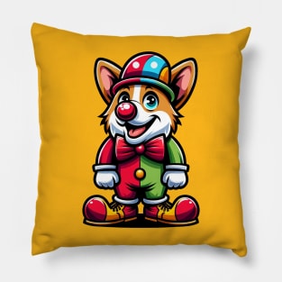 Clown corgi Pillow