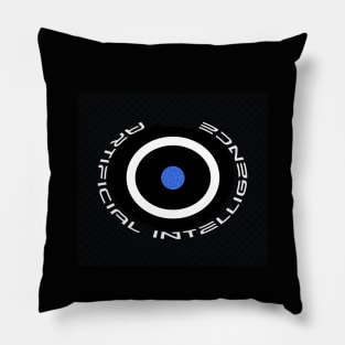 Artifcial Intelligence AI Cool Blue Pill Logo Pillow