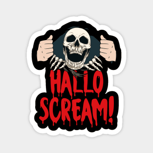 Scary Halloween Skeleton Skull Head Horror Trick Or Treat Magnet