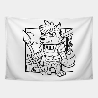 Sable Husky The Knight Tapestry