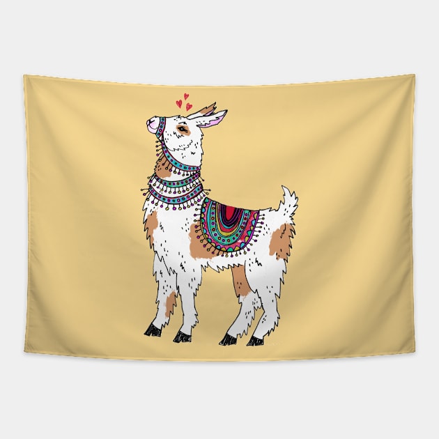 I Llama You Tapestry by InkedinRed