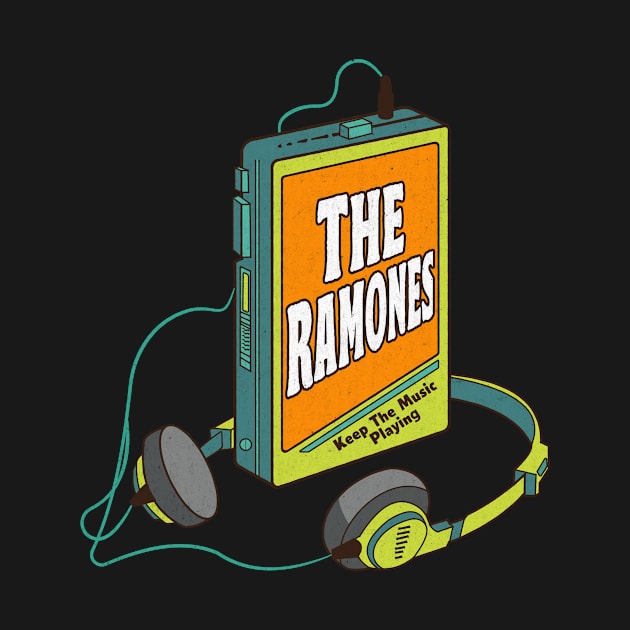 The Ramones / Retro Walkman Design / Retro Music Art by EliseOB