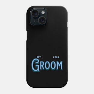 Bachelor Blue Groom est. 2024 Phone Case