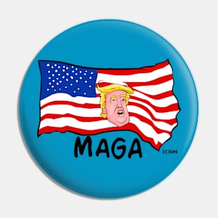 Trump MAGA on American Flag Pin