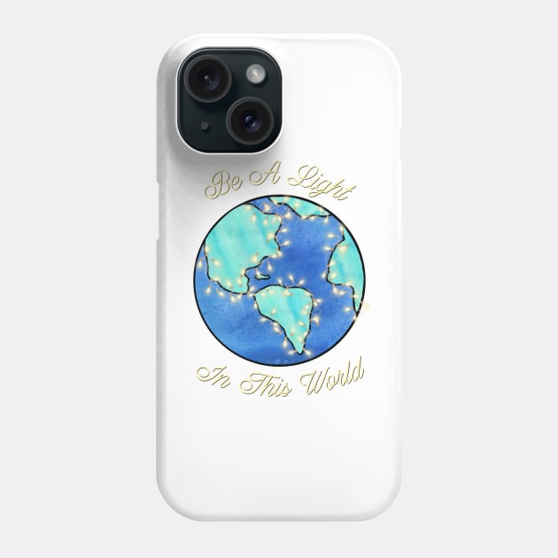 Watercolor light world teeshirt Phone Case by Creative Concept Designs