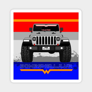 Wonderwoman Jeep Magnet