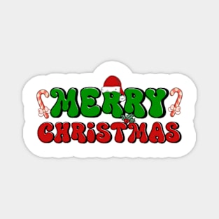 Merry Christmas Retro Sublimation - Vintage Holiday Bliss Magnet