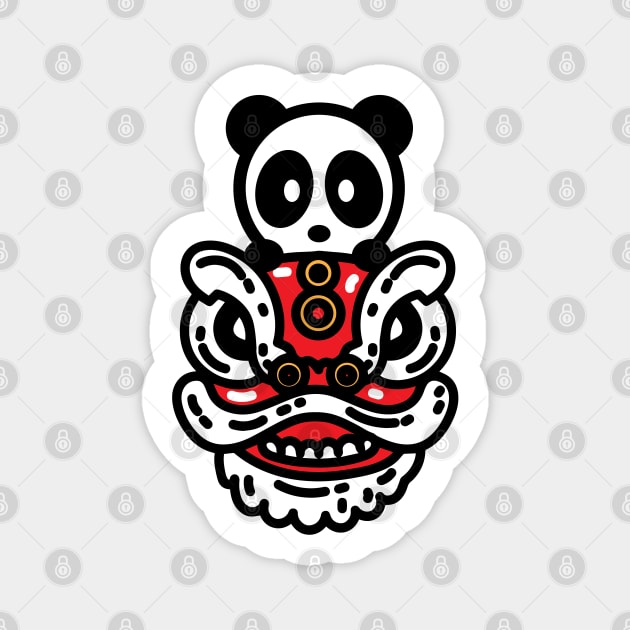 Lion Dance Panda Magnet by Bambu