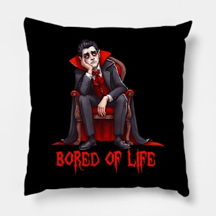 Vampire Bored of Life Pillow