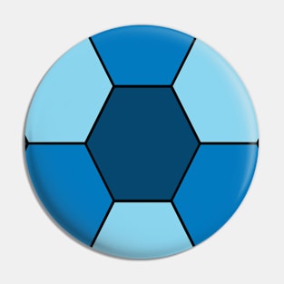 Blue Hexagon Pin