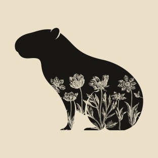 Floral Capybara T-Shirt