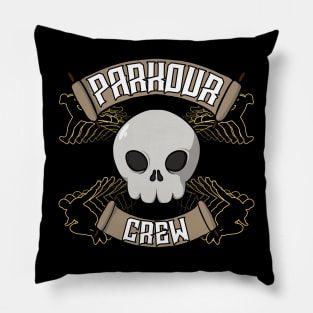 Parkour crew Jolly Roger pirate flag Pillow