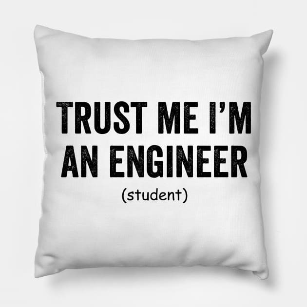 Trust me i'm an engineer (student) Pillow by FridaJohanssonArt