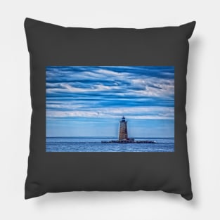 Whaleback Light, Kittery Maine Pillow