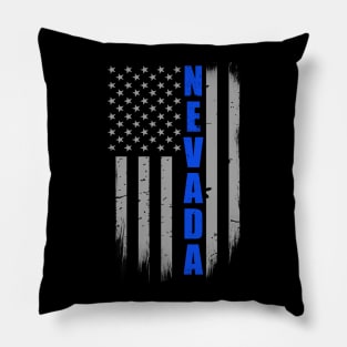 Nevada Thin Blue Line Flag Pillow