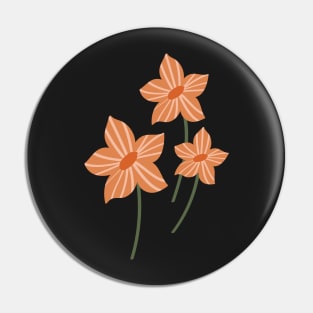 Orange flowers Pin