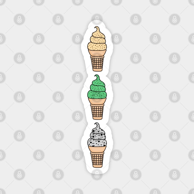 Ice Cream Lover Oreo, Peanut Butter, & Mint Magnet by PLLDesigns