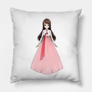 Hanbok GIrl 1 Pillow