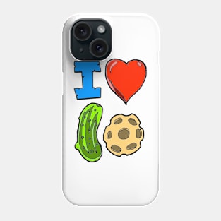 I heart pickle ball in color Phone Case