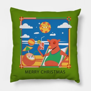 Merry Christmas Deer Summer Pillow