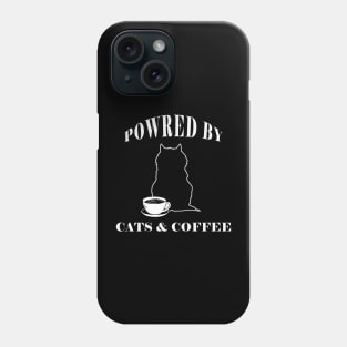 POWRED BY CATS AND COFFEE DESIGN Phone Case