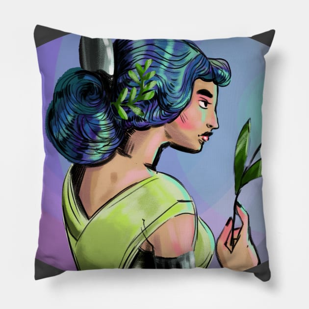 Primrose Crystal Goddess Pillow by nscerra