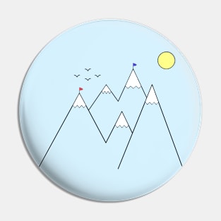 Simple mountains Pin