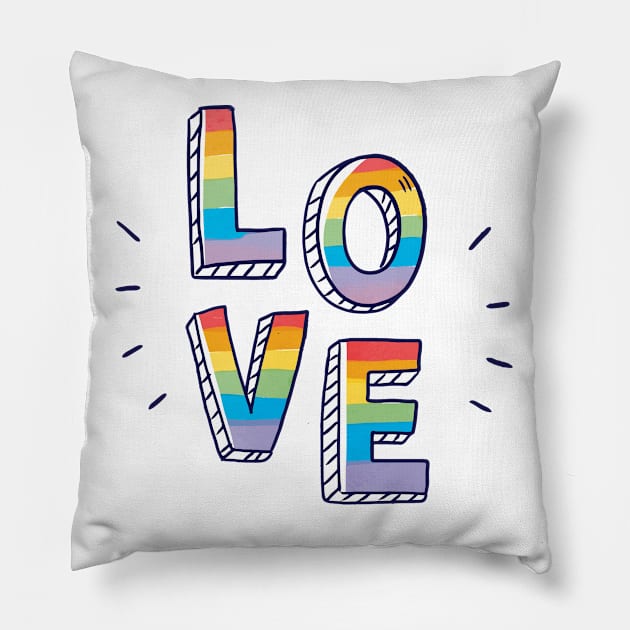 Love is love. Rainbow pride Pillow by alterkiri