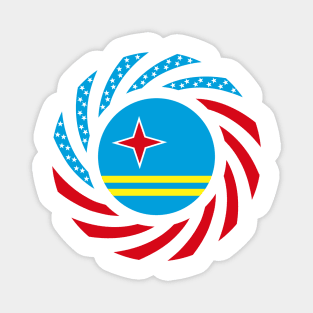 Aruban American Multinational Patriot Flag Series Magnet