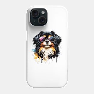 Tibetan Spaniel Wearing Sunglasses Phone Case