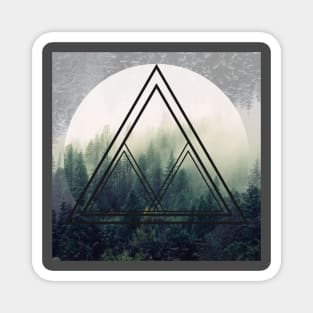 Geometric Misty Forest Magnet