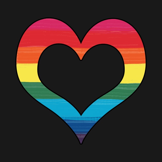 Heart Pride Flag Painted Design by PurposelyDesigned