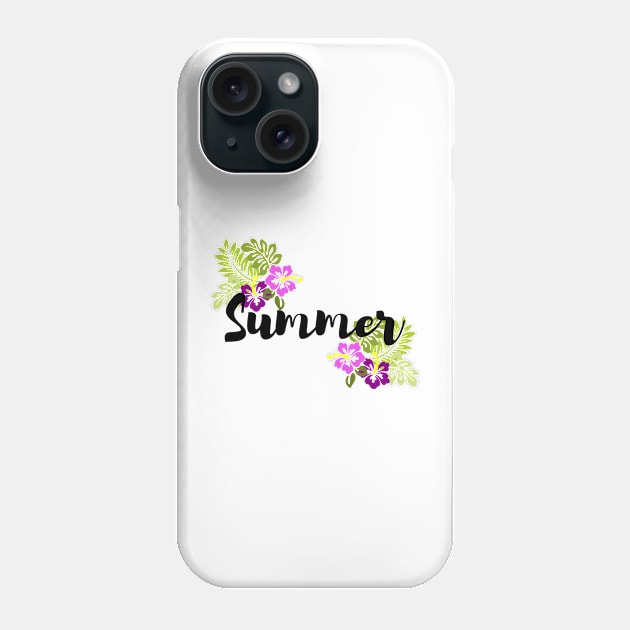 Summer and tropical flowers Phone Case by YellowQueen