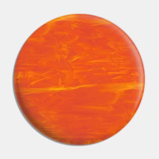 Orange and Yellow Swirl Marbled Glass Pin