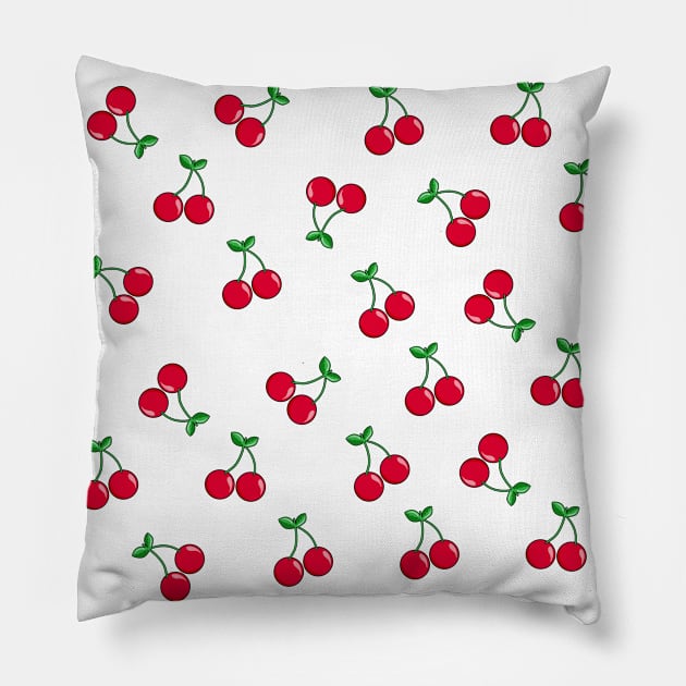 Cherries Pillow by Braeprint