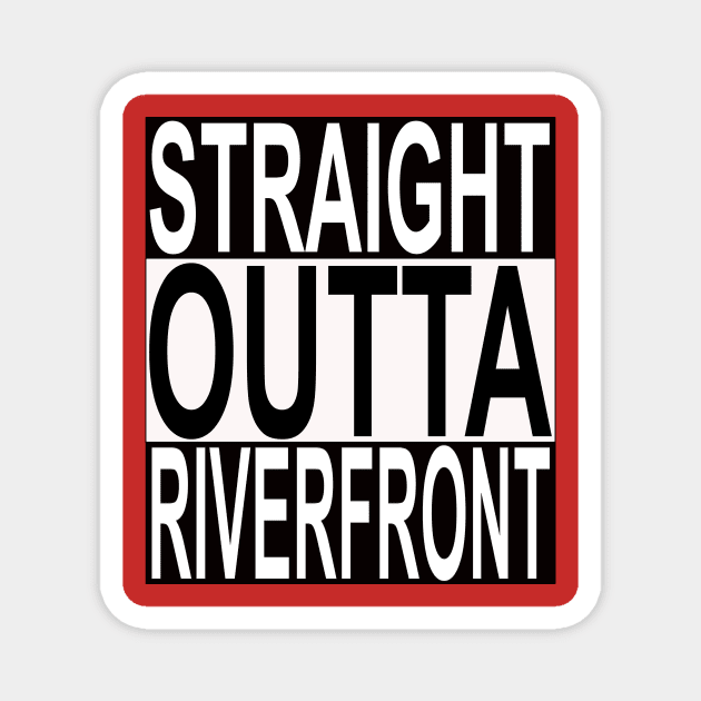 Straight Outta Riverfront Stadium Magnet by Retro Sports