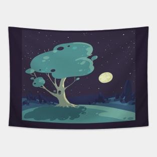 Night landscape Tapestry