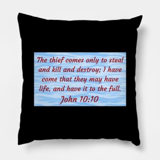 Bible Verse John 10:10 Pillow