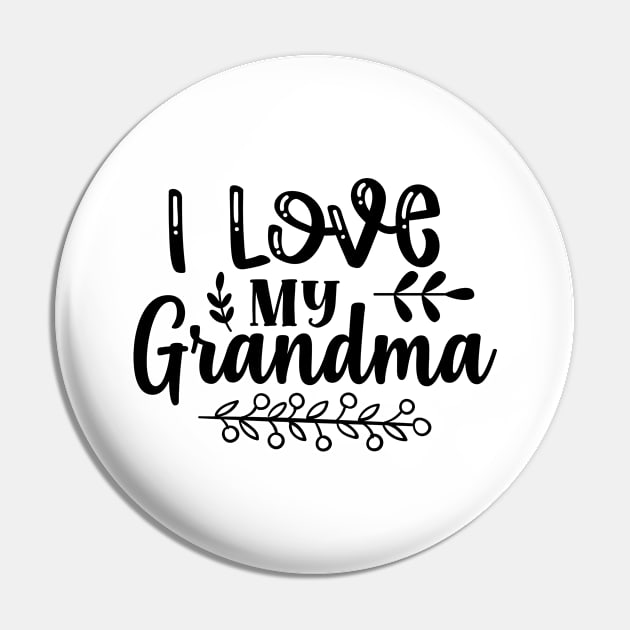 I Love My Grandma With Heart Pin by HeroGifts