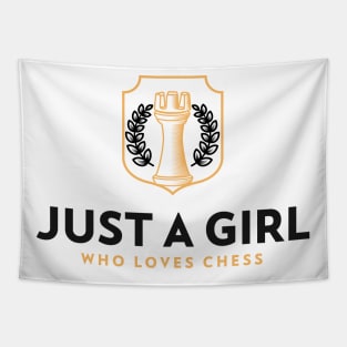 Just A Girl Who Loves Chess Tapestry