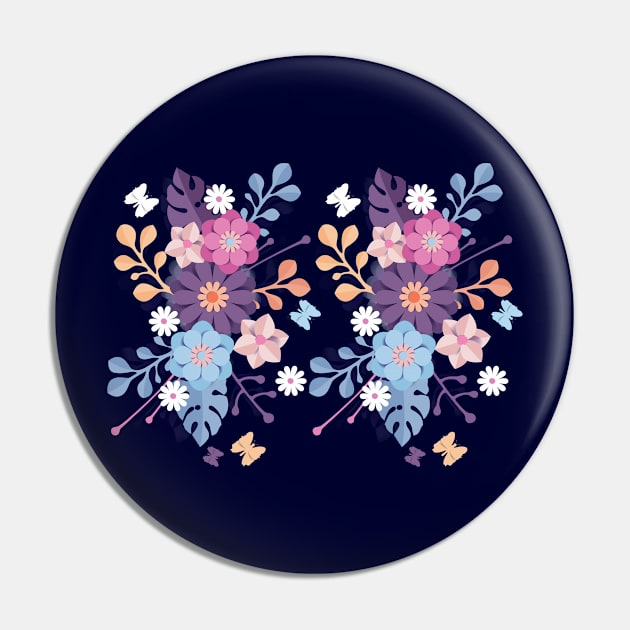 Beautiful Flowers Pin by JB's Design Store