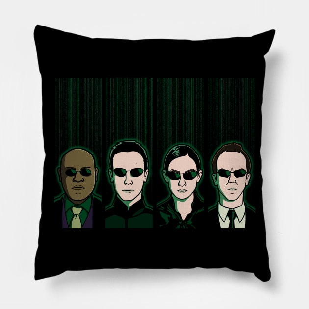 Reservoir Matrix Pillow by jasesa