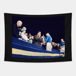 1948 king presents the trophy Tapestry