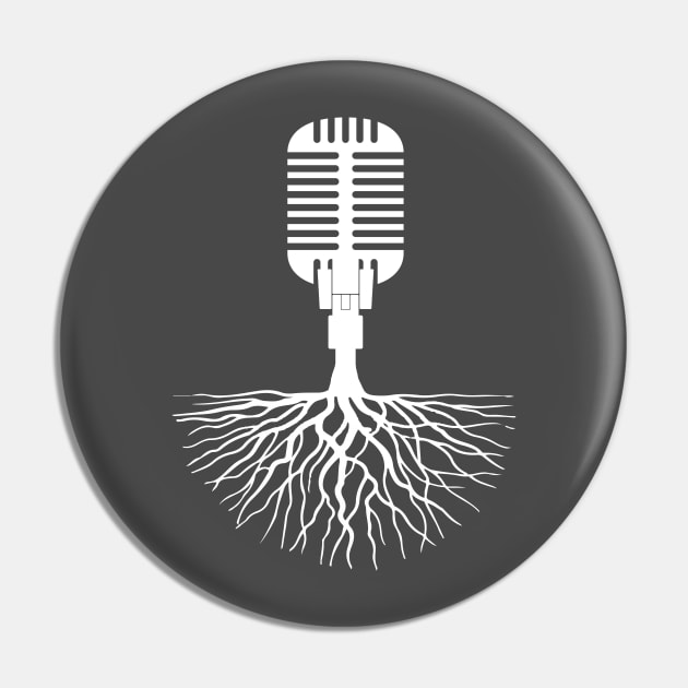 Musical Roots - Microphone Pin by CanossaGraphics