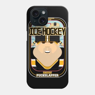 Ice Hockey Black and Yellow - Faceov Puckslapper - Bob version Phone Case