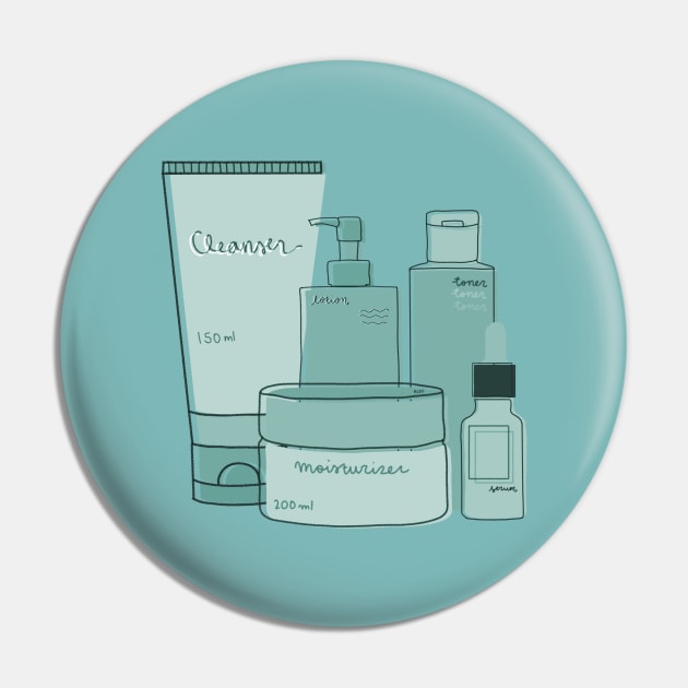 Skincare Essentials (Teal Theme) Pin by aaalou