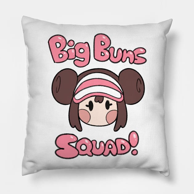 Big Buns Squad! Pillow by PaperDawN